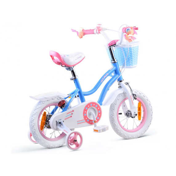Bicicletă copii cu ghidaj Royalbaby Star Girl 12" RB12G-1 – albastru