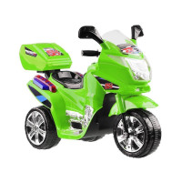 Motocicletă electrică cu iluminare LED - verde - Inlea4Fun 