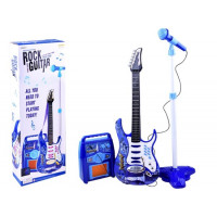 Chitară electrică cu microfon și amplificator pentru copii Inlea4fun, albastru  