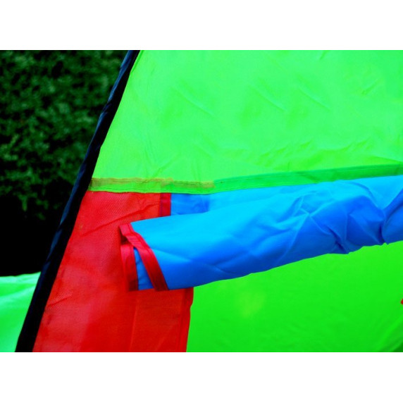 Cort de joacă colorat din material transparent cu tunel de legătură Inlea4fun