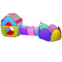 Cort de joacă pentru copii cu tunel - Inlea4Fun PLAY TENT 