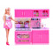 Bucătărie pentru copii, roz, cu păpușă, cuptor, chiuvetă funcțională, multe accesorii, Anlily Inlea4fun 