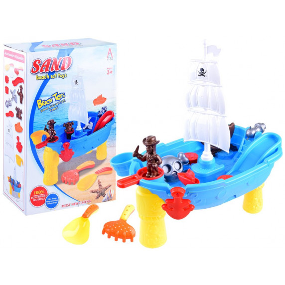 Jucărie pentru plajă și nisip - corabie pirat - Inlea4Fun SAND BEACH TOYS