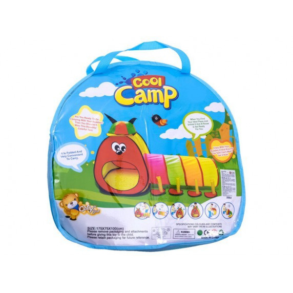Cort de joacă pentru copii cu tunel - Inlea4Fun COOL CAMP