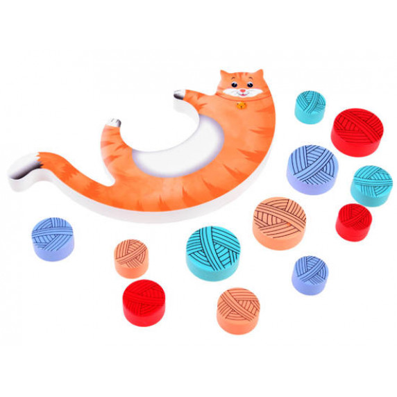 Jucărie de echilibru din plastic - pisică - Inlea4Fun BALANCE CAT