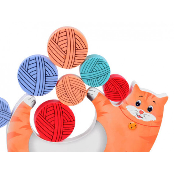 Jucărie de echilibru din plastic - pisică - Inlea4Fun BALANCE CAT