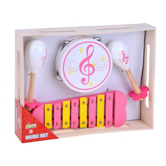 Set instrumente muzicale din lemn pentru copii, Inlea4Fun