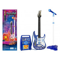 Set chitară cu microfon și amplificator - Inlea4Fun ROCK 'N ROLL - albastru 