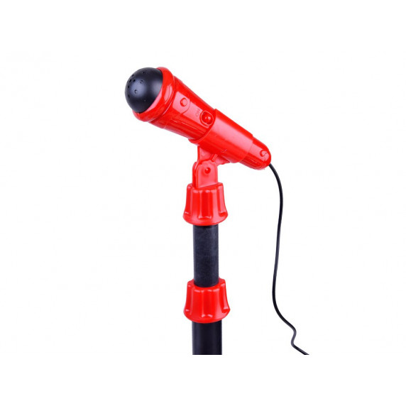 Chitară electrică de jucărie cu microfon - Inlea4Fun GUITAR STAR - roșu/negru