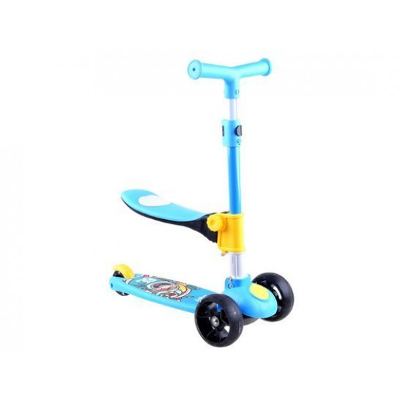 Trotinetă pentru copii / vehicul acționat cu picioarele 2in1 Inlea4Fun - albastru