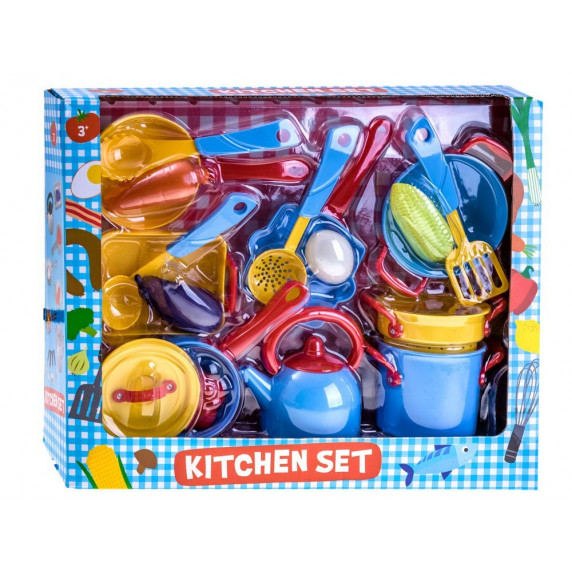 Set de gătit pentru copii 18 buc Kitchen Set Inlea4Fun