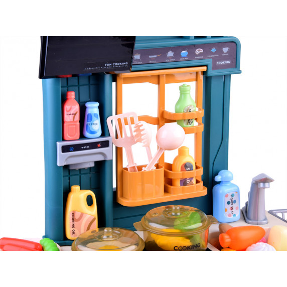 Bucătărie pentru copii din plastic, cu efecte lumini și sunet - Inlea4Fun WESTERN KITCHEN