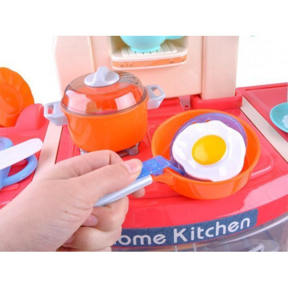 Bucătărie pentru copii din plastic - Inlea4Fun SIMULATION KITCHEN - roșu
