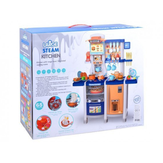 Bucătărie pentru copii din plastic - Inlea4Fun SIMULATION KITCHEN - albastru