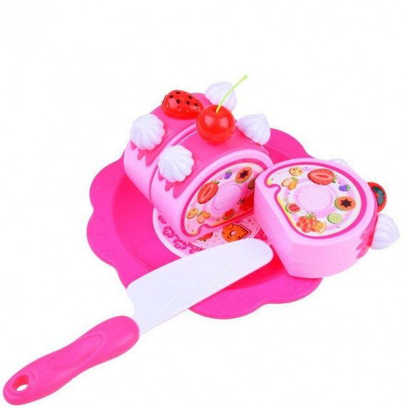 Tort feliabil pentru copii cu 80 de accesorii - Inlea4Fun SWEET CAKE - roz