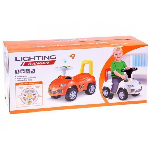 Mașină acționat cu picioarele - portocaliu - Inlea4Fun LIGHTING RANGER