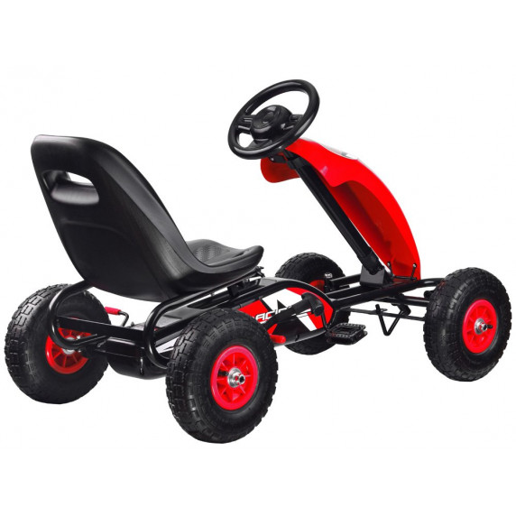 Kart cu pedale - roșu - Inlea4Fun SP0531