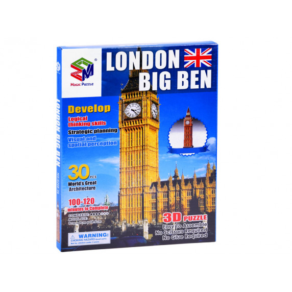 Puzzle 3D - Londra Big Ben MAGIC PUZZLE - 30 elemente