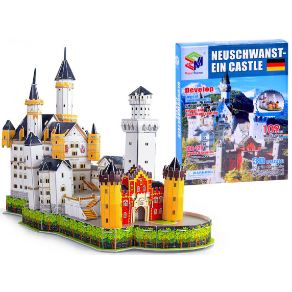 Puzzle 3D - Castelul Neuschwanstein - MAGIC PUZZLE - 109 elemente