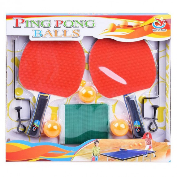 Set tenis de masă cu palete, fileu și mingi Ping Pong Balls Inlea4Fun