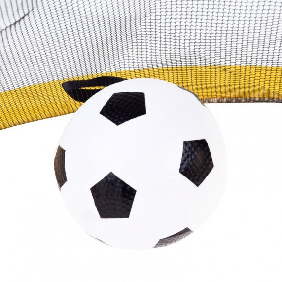 Set porți fotbal pliabile, cu minge, galben Inlea4Fun
