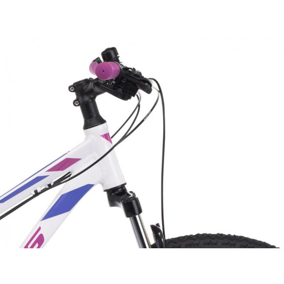 Bicicletă de munte pentru femei - KROSS MTB WOMAN LEA 3.0 DS 17" 2022 - alb lucios/ violet