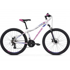 Bicicletă de munte pentru femei - KROSS MTB WOMAN LEA 3.0 DS 17" 2022 - alb lucios/ violet Preview