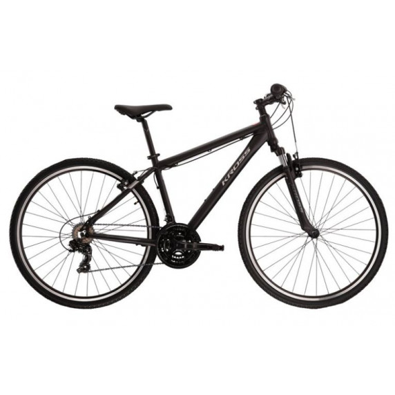 Bicicletă - Evado 1.0 21" L 2022 KROSS Cross - negru mat/gri grafit