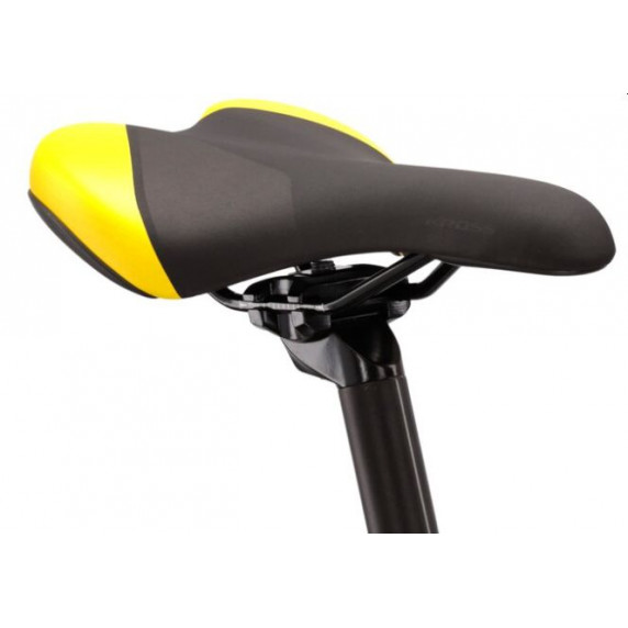 Bicicletă de munte bărbați - KROSS MTB HEXAGON 2.0 L 21" 2022  - grafit lucios/negru/galben