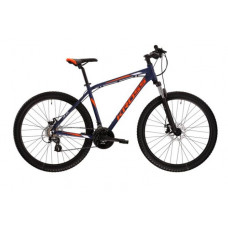 Bicicletă de munte bărbați - KROSS MTB HEXAGON 3.0 L 21" 2022 - albastru închis mat/portocaliu/alb Preview