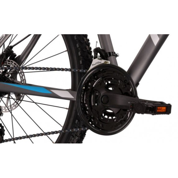Bicicletă de munte bărbați - KROSS MTB HEXAGON 3.0 L 21" 2022 - grafit mat/albastru/gri
