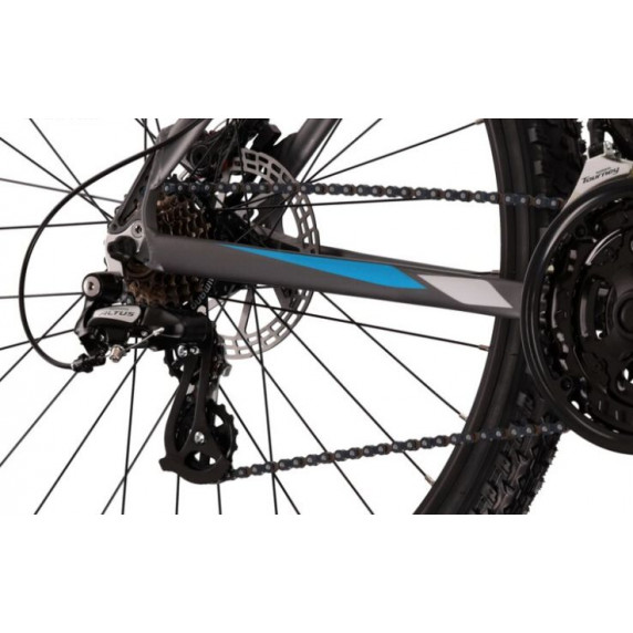 Bicicletă de munte bărbați - KROSS MTB HEXAGON 3.0 S 17" 2022 - grafit mat/albastru/gri