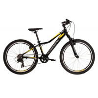 Bicicletă pentru copii - HEXAGON Jr. 1.0 12 "2022 KROSS - negru lucios / argintiu / galben 