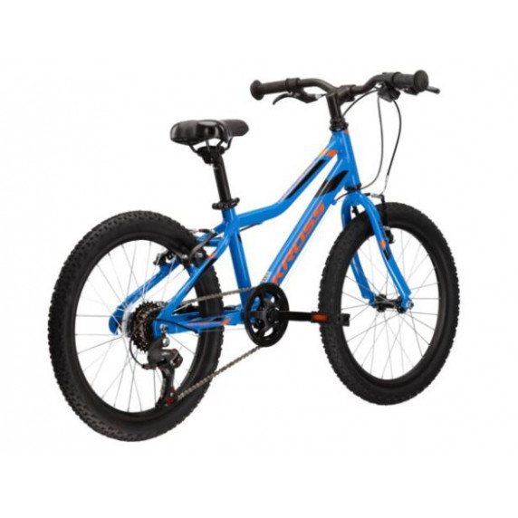 Bicicletă pentru copii - KROSS HEXAGON MINI 1.0 SR 11" 2022 - albastru lucios/portocaliu