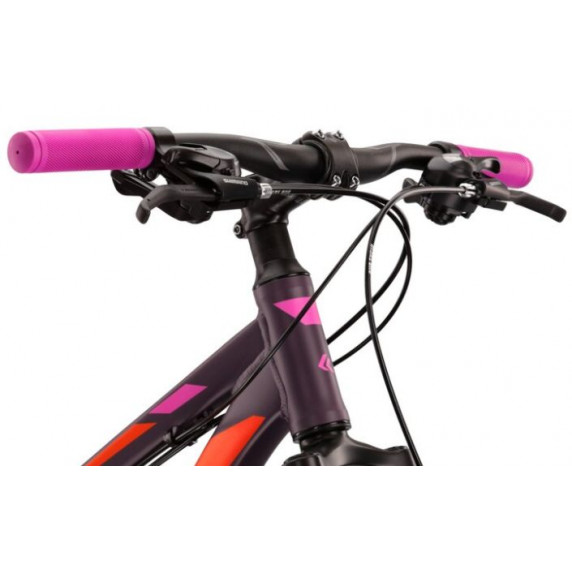 Bicicletă de munte pentru femei - LEA 3.0 S 17" 2022 KROSS MTB WOMAN - violet mat/roz/portocaliu