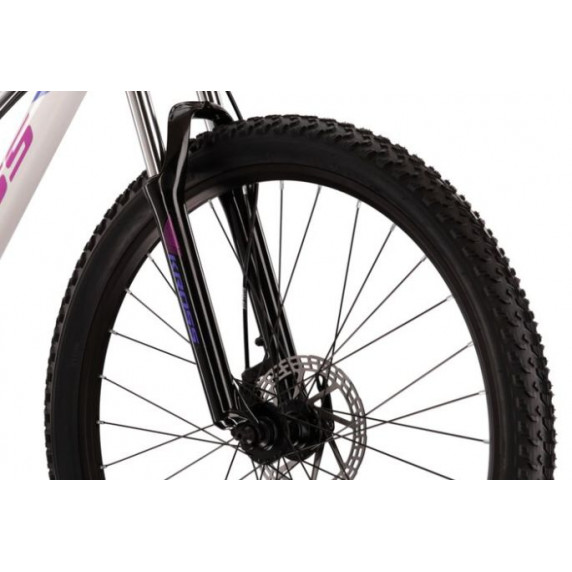 Bicicletă de munte pentru femei - LEA 3.0 19" M 2022 KROSS MTB WOMAN - alb lucios/ violet
