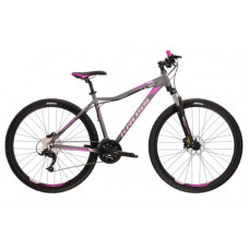 Bicicletă de munte femei - LEA 5.0 DXS 16 "2022 KROSS MTB WOMAN - grafit mat / roz / violet Preview