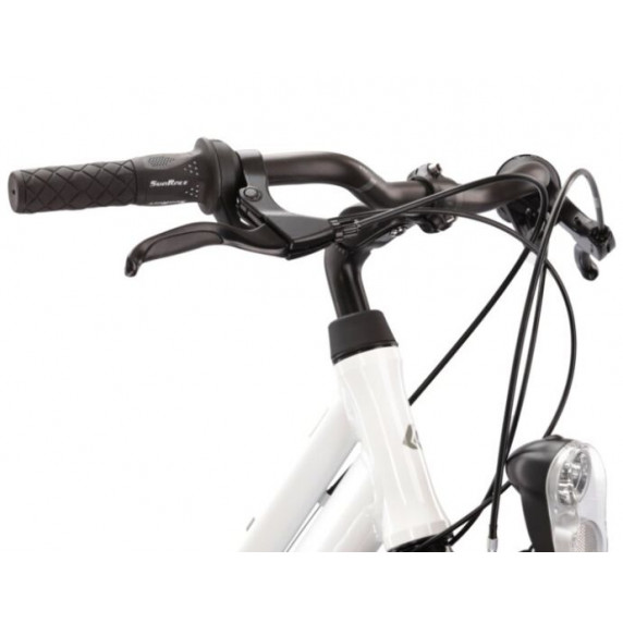 Bicicletă femei - KROSS Trekking Trans 1.0 DM 17" 2022  - alb lucios/gri