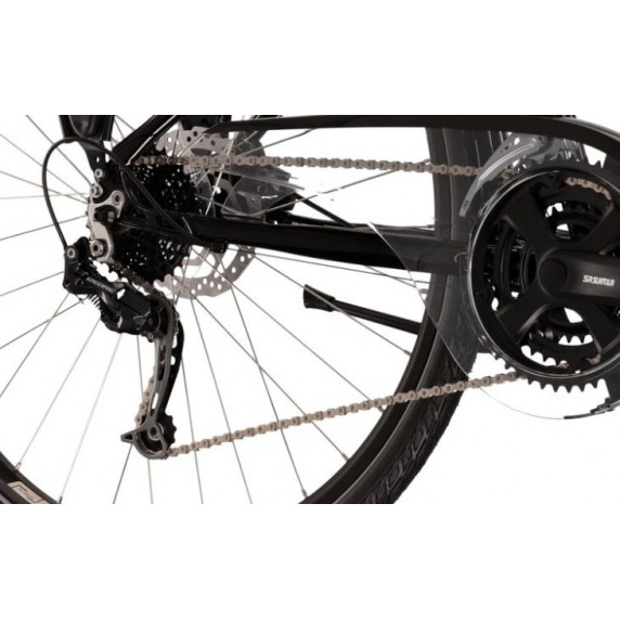 Bicicletă bărbați - KROSS Trekking Trans 5.0 M 19" 2022 - negru lucios/gri