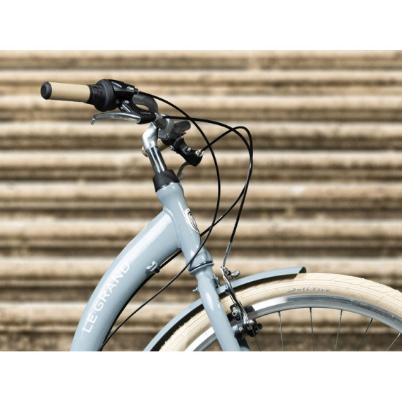 Bicicletă oraș pentru femei - LE GRAND Utility Lille 2 17" M 2022 - gri lucios /roz