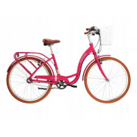 Bicicletă oraș pentru femei - LE GRAND Utility Lille 3 17" M 2022 - roz închis mat /bej 