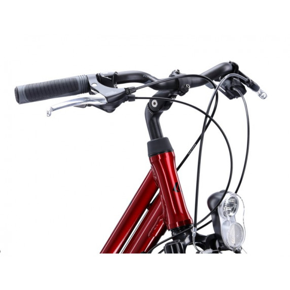 Bicicletă femei - KROSS Trekking Trans 1.0 DL 19" 2022  - roșu lucios/negru