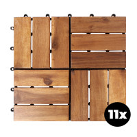 Gresie din lemn pentru terase 11 buc - 30x30 cm - LINDER EXLCUSIV AF1002-11ks 