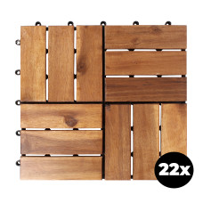Gresie terasă din lemn de salcâm - 30 x 30 cm - 22 buc - LINDER EXLCUSIV AF1002-22ks Preview
