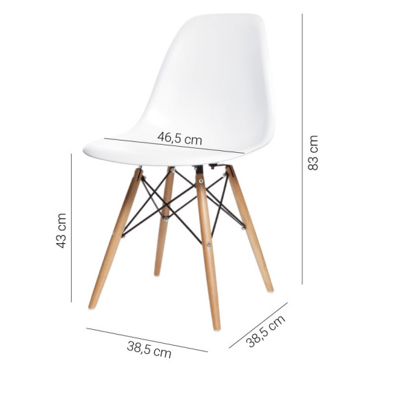 Set scaune - 4 bucăți - alb - ModernHome