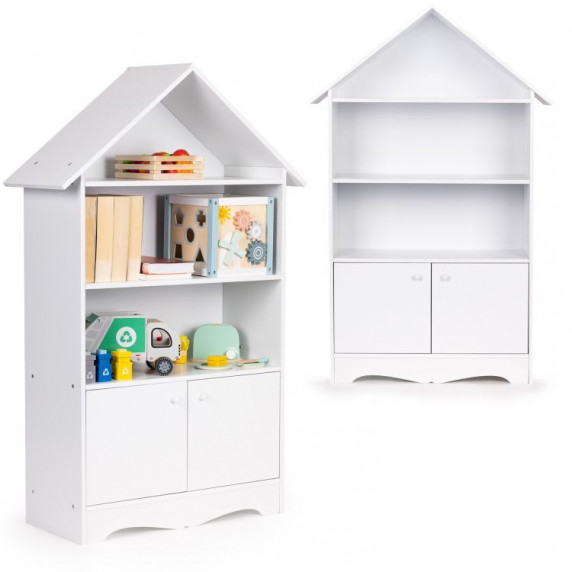 Raft pentru depozitare jucării sau cărți - ECOTOYS House - alb