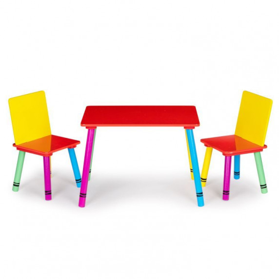 Masă pentru copii cu 2 scaune - ECO TOYS - colorat