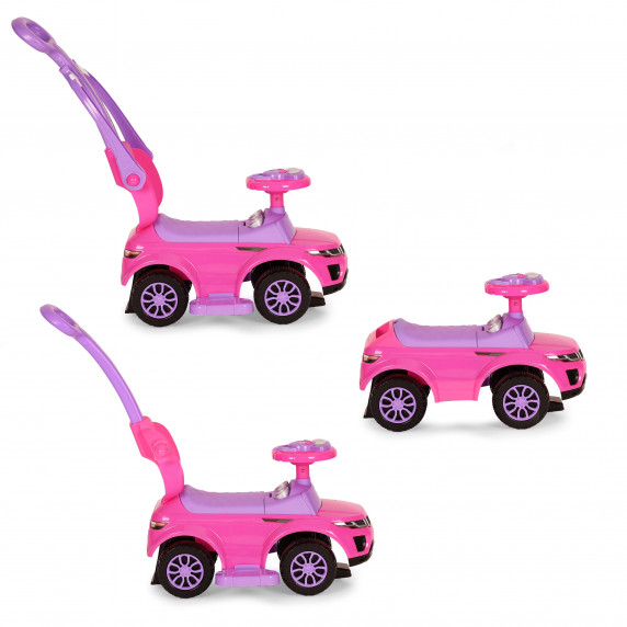 Mașină acționată cu picioarele - roz - Inlea4Fun SUPERCAR WALKER