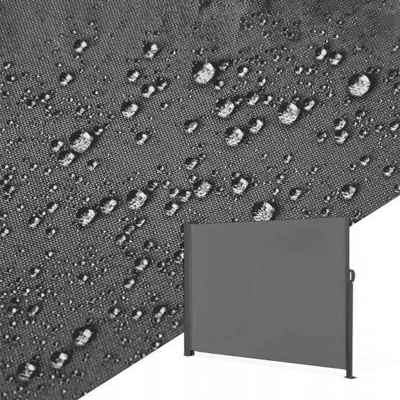 Copertină laterală de terasă - 350 x 180 cm - MALTEC - gri