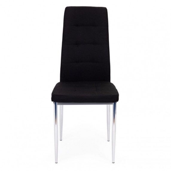 Set scaune cu picioare metalice - 4 bucăți - negru